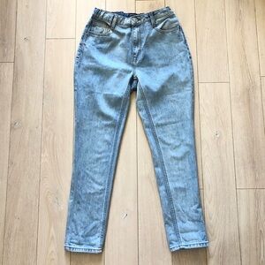 Frank and Oak High Rise Tapered Light Wash Jeans Size 27